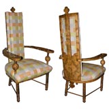 Pair of Burled Wood Chairs by Lehr and Leubert, Munich 1933