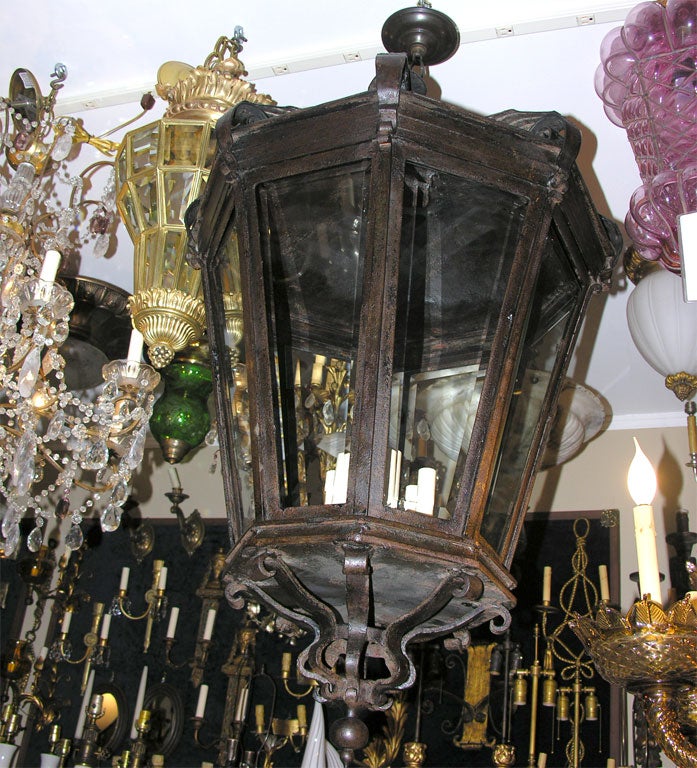 Large Wrought Iron Lantern