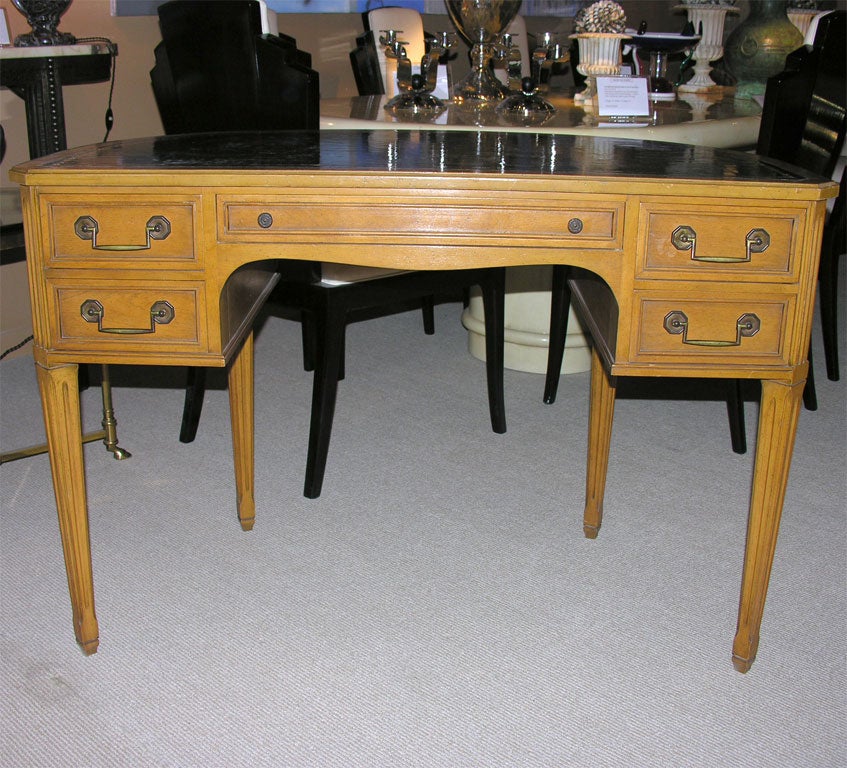 French 19 th century half moon desk
