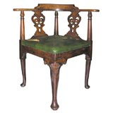 Antique 18th Century George II Walnut Corner Chair