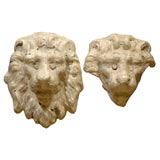 Lions heads plaques