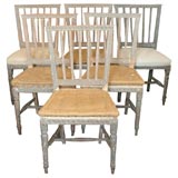 6 painted dining chairs