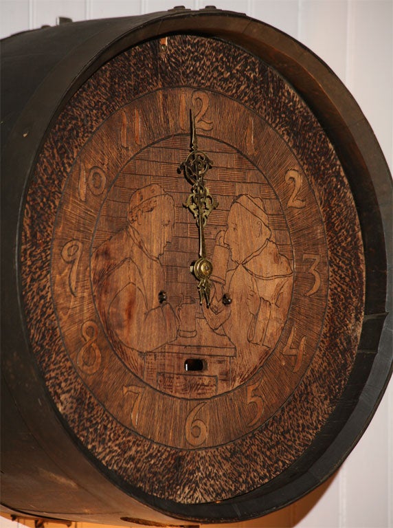 19th Century Trappist Monk Barrel Clock