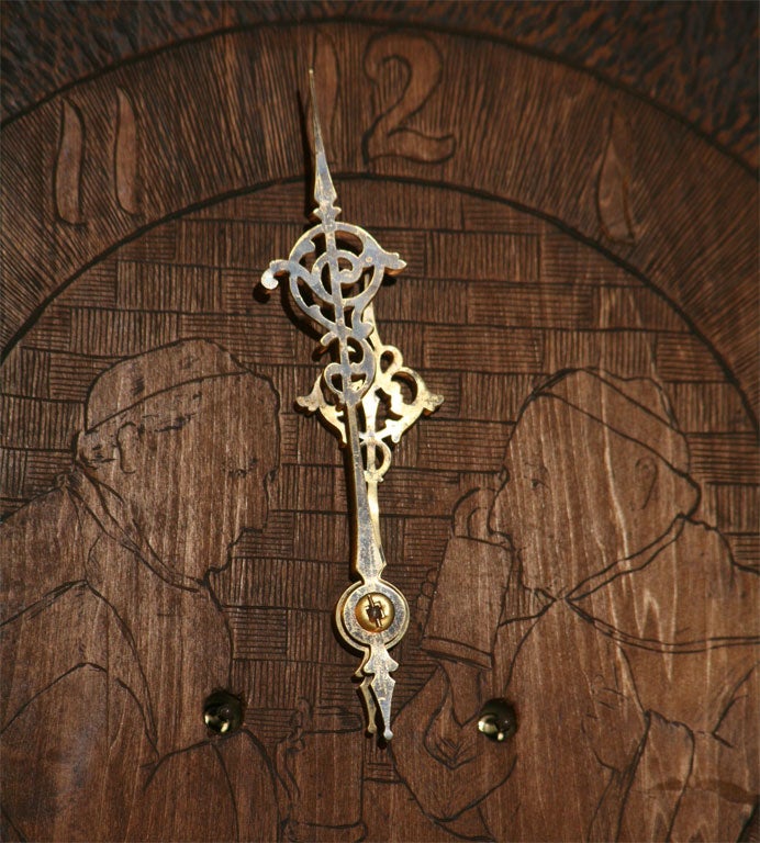 Wood Trappist Monk Barrel Clock