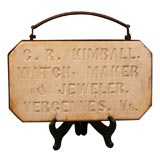Antique Vermont Marble Trade Sign