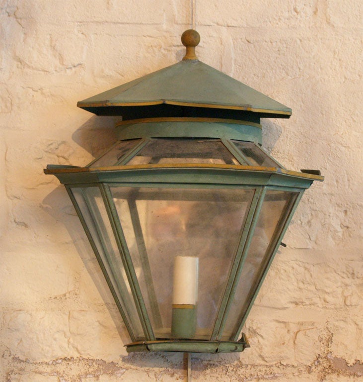 7302 PAIR TOLE LANTERNS