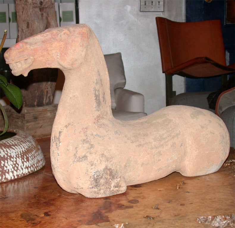 18th Century and Earlier Han Dynasty Pottery Horse For Sale