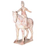 Han Dynasty Painted Figure on Horse.