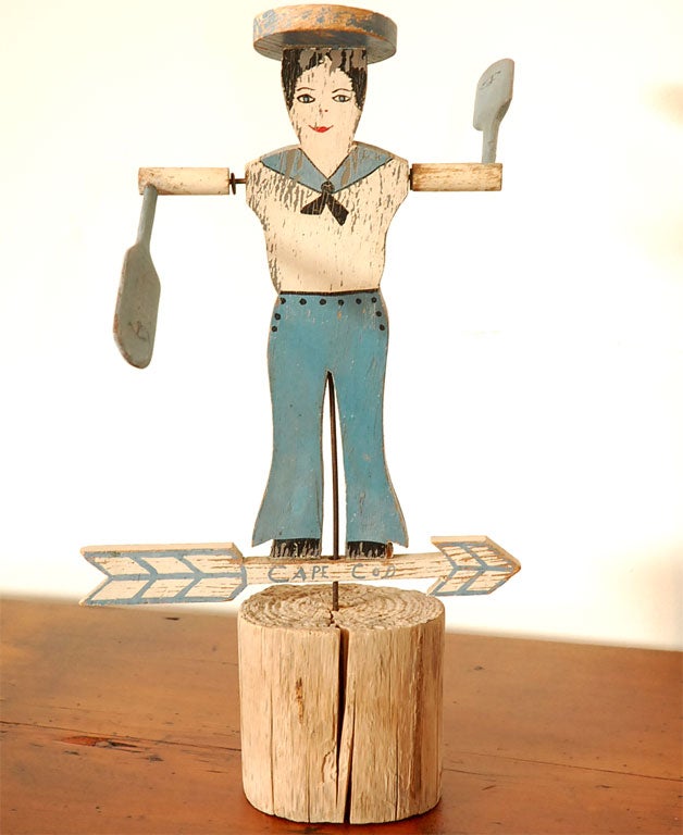 1930'S HAND MADE SAILOR WHIRLIGIG