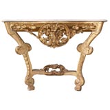Marble Top Giltwood Console