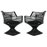 Used Pair of Spun Aluminum Chairs