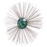 Signed Jere Enamel and Copper Sunburst
