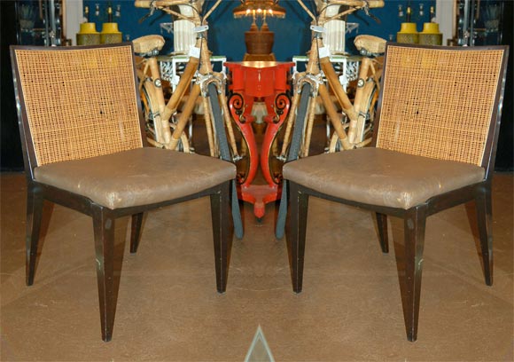 Pair of Caned Dunbar Chairs
