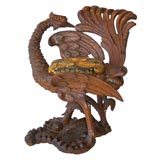 Carved Walnut Bird Chair