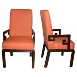 Pair of Upholstered Arm Chairs by Baker