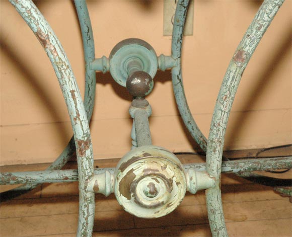 Iron 19thC cast iron  painted pastry table