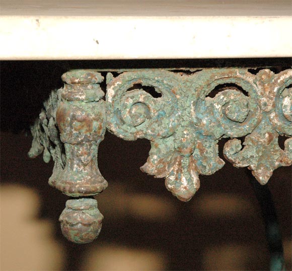 19thC cast iron  painted pastry table 2