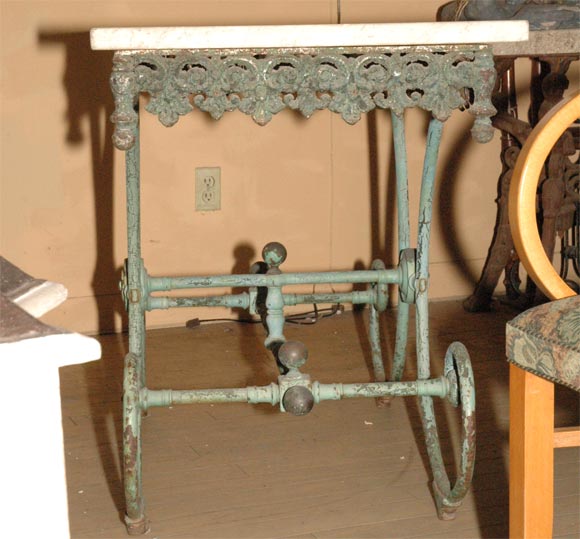 19thC cast iron  painted pastry table 3
