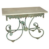 19thC cast iron  painted pastry table