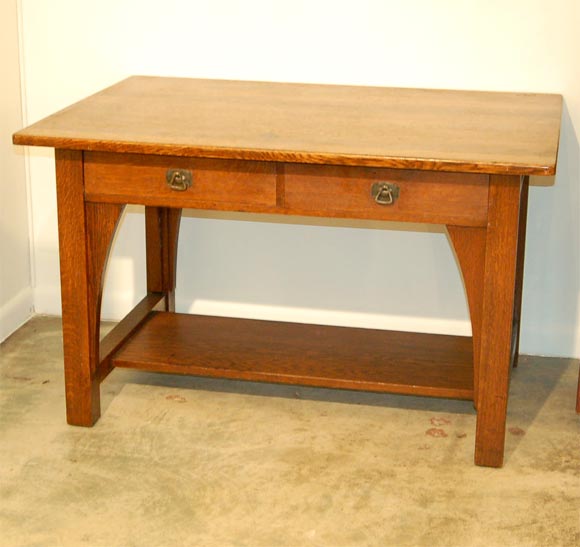 Mission oak desk by 