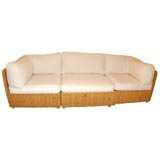 3 Piece Rattan 
Faux Bamboo Sofa