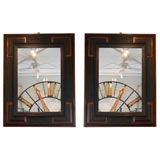 Pair of Large Italian Frames with New Mirror