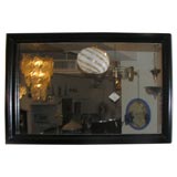 Vintage #3644 Large Black Mirror