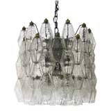 Venini style chandelier in manner of Carlo Scarpa.