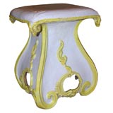 Vintage Highly decorative Italian ceramic garden stool