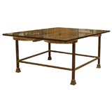 Antique Iron and glass coffee table