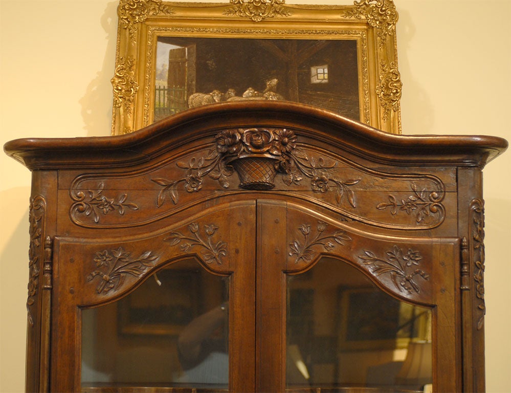 French Fruitwood glass door  Armoire 2