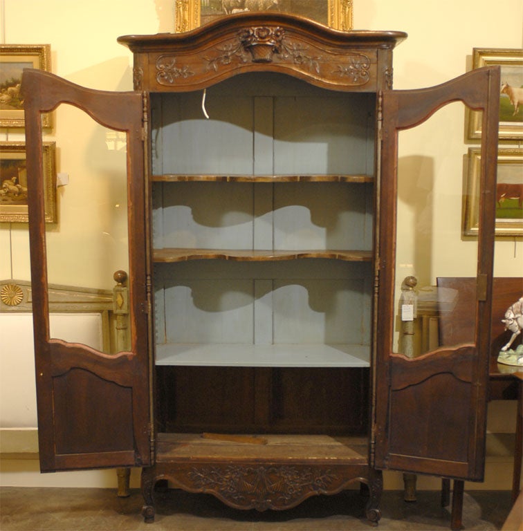 French Fruitwood glass door  Armoire 6