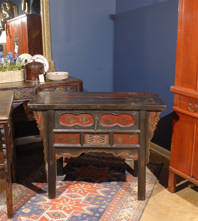 19th C. Shanxi Painted Alter Table