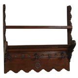 19th Century French Cherry Coat and Hat Rack from Picardy