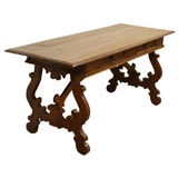 19th Century Italian Walnut Fratino Table with two drawers