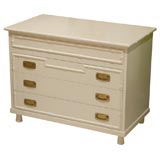 Vintage White Faux Bamboo Chest