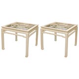 Pair of Geometric End Tables Pair of Geometric End Tables