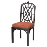 Vintage Black Trellis Dining Chairs
