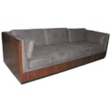 Milo Baughman rosewood and ultrasuede sofa, mfg. Thayer Coggin