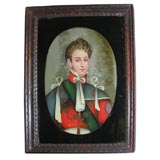 Chinese Export Reverse Painting on Glass of Young King George IV