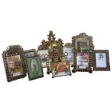 Antique Collection of 19th Century Brass Picture Frames