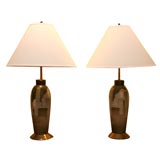 Pair of Art Deco Cityscape Lamps
