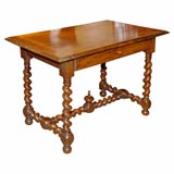 Antique Louis XIII Walnut Side Table (reference # SR38)