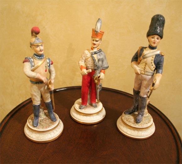 Set Of Three Military Figures