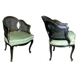 Pair of lacquered armchair
