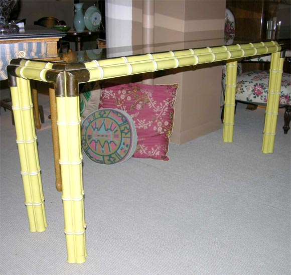 Bamboo shape sofa console