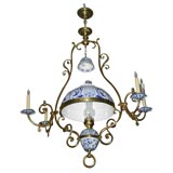 Antique Dutch brass chandelier