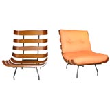 pair of lounge chairs by martin eisler + carlo hauner.