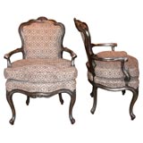 Pair of Louis XV Silver Gilt Fauteuils