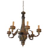 19th C Tuscan 6 lite Chandelier
